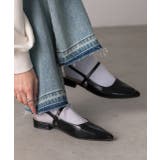 ブラック | ポインテッドトゥ フラットシューズ | ad thie