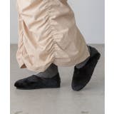 ブラック | ボアフラット キックバックシューズ | ad thie