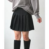 ブラック | インナー付き プリーツミニスカート | ad thie
