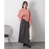 スエードタッチ ロングスカート | ad thie | 詳細画像12 