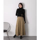 スエードタッチ ロングスカート | ad thie | 詳細画像2 