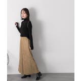 スエードタッチ ロングスカート | ad thie | 詳細画像6 