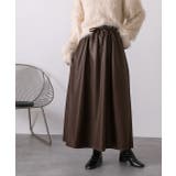 レザーライク ロングスカート | ad thie | 詳細画像15 