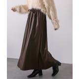 レザーライク ロングスカート | ad thie | 詳細画像16 