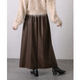 レザーライク ロングスカート | ad thie | 詳細画像19 