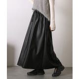 レザーライク ロングスカート | ad thie | 詳細画像6 