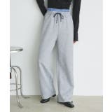 モクグレー | ダブルウエストスウェットパンツ | ad thie