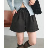 ダークグレー | ウエスト切替 ハーフパンツ | ad thie