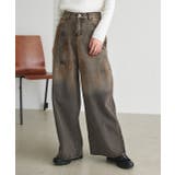 ブラウン | ウォッシュグラデーションデニム | ad thie