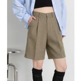 ブラウン | タックハーフパンツ | ad thie