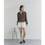 ショート丈チェックシャツ | ad thie | 詳細画像14 