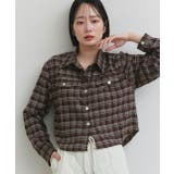 ショート丈チェックシャツ | ad thie | 詳細画像16 