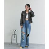 ショート丈チェックシャツ | ad thie | 詳細画像7 