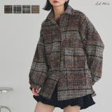 ビッグシルエット チェックジャケット | ad thie | 詳細画像1