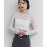 クルーネックレースカットソー | ad thie | 詳細画像10 
