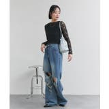 クルーネックレースカットソー | ad thie | 詳細画像13 