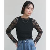 クルーネックレースカットソー | ad thie | 詳細画像14 