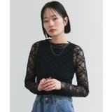 クルーネックレースカットソー | ad thie | 詳細画像18 