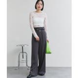 クルーネックレースカットソー | ad thie | 詳細画像2 