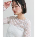 クルーネックレースカットソー | ad thie | 詳細画像4 
