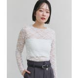 クルーネックレースカットソー | ad thie | 詳細画像7 