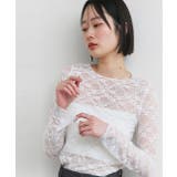 クルーネックレースカットソー | ad thie | 詳細画像8 