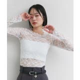 クルーネックレースカットソー | ad thie | 詳細画像9 