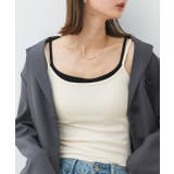 アイボリー | カップ付きレイヤードキャミソール | ad thie