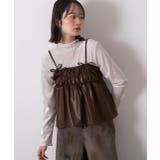 リボンデザイン ギャザーキャミソール | ad thie | 詳細画像18 