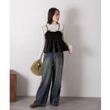 リボンデザイン ギャザーキャミソール | ad thie | 詳細画像2 