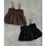 リボンデザイン ギャザーキャミソール | ad thie | 詳細画像23 