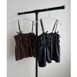 リボンデザイン ギャザーキャミソール | ad thie | 詳細画像24 