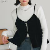 リボンデザイン ベロアキャミソール | ad thie | 詳細画像1 