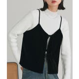 リボンデザイン ベロアキャミソール | ad thie | 詳細画像11 