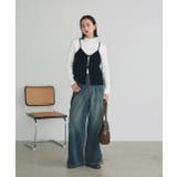 リボンデザイン ベロアキャミソール | ad thie | 詳細画像2 