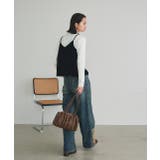 リボンデザイン ベロアキャミソール | ad thie | 詳細画像4 