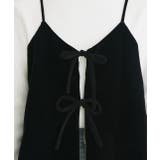 リボンデザイン ベロアキャミソール | ad thie | 詳細画像6 