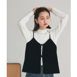 リボンデザイン ベロアキャミソール | ad thie | 詳細画像7 