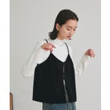 リボンデザイン ベロアキャミソール | ad thie | 詳細画像9 