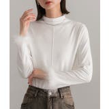 ファースリーブ ハイネックトップス | ad thie | 詳細画像19 