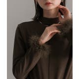 ファースリーブ ハイネックトップス | ad thie | 詳細画像6 