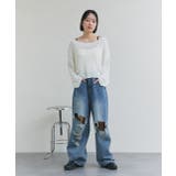 ドロップショルダーニットプルオーバー | ad thie | 詳細画像2 