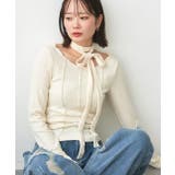 オフホワイト | 【2025SS新作】チョーカー付きラウンドネックニット | ad thie