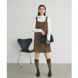 レオパード柄 ジャカードミニワンピース | ad thie | 詳細画像18