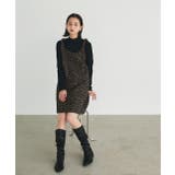 レオパード柄 ジャカードミニワンピース | ad thie | 詳細画像4