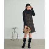 レオパード柄 ジャカードミニワンピース | ad thie | 詳細画像7