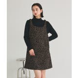 レオパード柄 ジャカードミニワンピース | ad thie | 詳細画像9