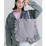 グレー | フレームフリルスクエアトートバッグ | ad thie