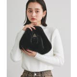チェーンストラップ付き ラウンドファーバッグ | ad thie | 詳細画像10 