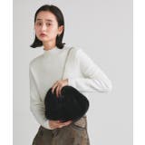 チェーンストラップ付き ラウンドファーバッグ | ad thie | 詳細画像11 